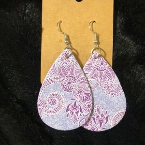 Faux Leather Earrings. NWOT.